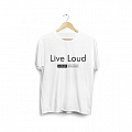 LOUD SOUND "Live Loud" белая S футболка