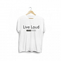 LOUD SOUND "Live Loud" белая L футболка