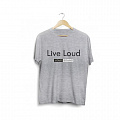 LOUD SOUND "Live Loud" серая M футболка