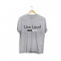 LOUD SOUND "Live Loud" серая XXL футболка